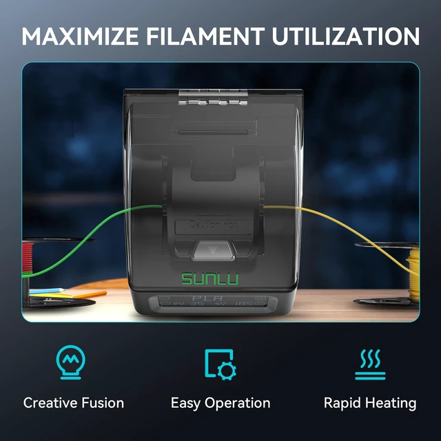 Alt view image 2 of 7 - SUNLU Filament Connector, Filament Splicer with 400Pcs PTFE Sleeve for 3D Printer Filament 1.75mm, Fast Heating Up to 240°C, Compatible with PLA PETG TPU ABS PA Nylon