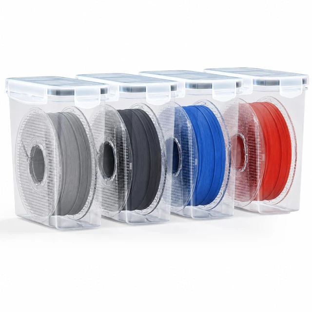 Main image of Filament Storage Box - 4 Pack Filaments Container for 3D Printing Filaments Sealing and Protection - Portale Filament Storage with Desiccant,Water-Proof and Dust-Proof 4.0L(9.03 * 8 * 3)