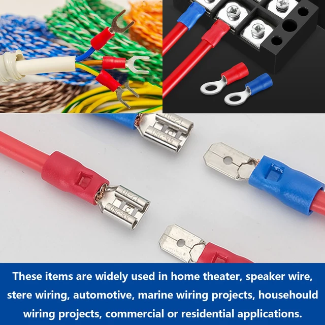 Alt view image 7 of 7 - Spade Connector 16 Types with Professional Wire Stripper/Wire Crimping Tool, Wire Cutter, Wire Crimper, Cable Stripper, Wiring Tools and Multi-Function Hand Tool