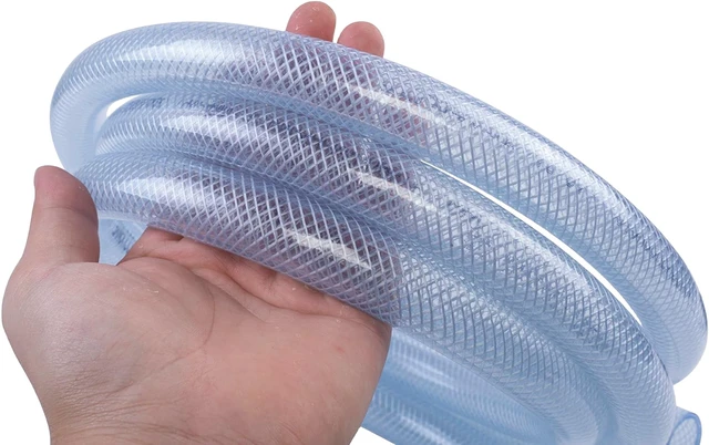 Alt view image 2 of 5 - High Pressure Braided Clear Flexible PVC Tubing 5/8" ID, 10ft