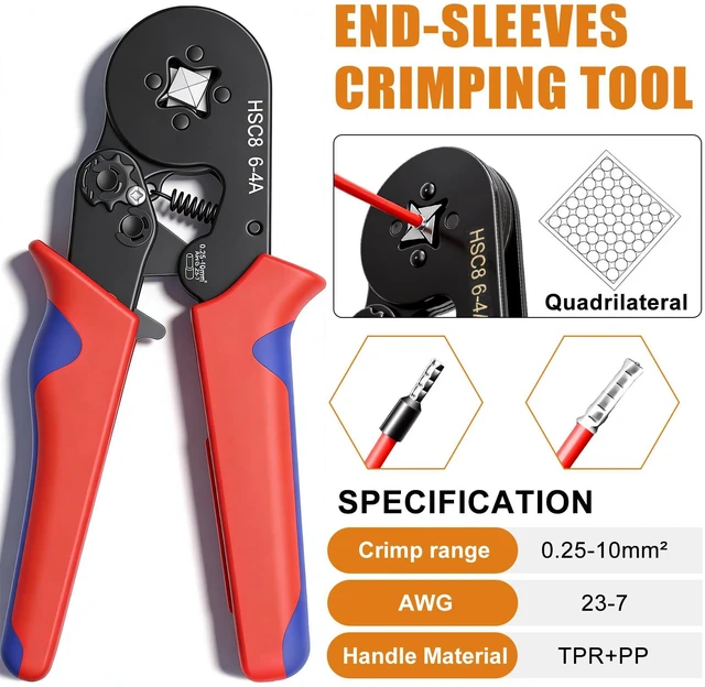 Alt view image 3 of 6 - 1500PCS SilverPlated Copper Wire End Ferrules Kit, Ferrule Crimping Ratchet Pliers AWG 237, for Electricians, Automotive and DIY Electrical Work