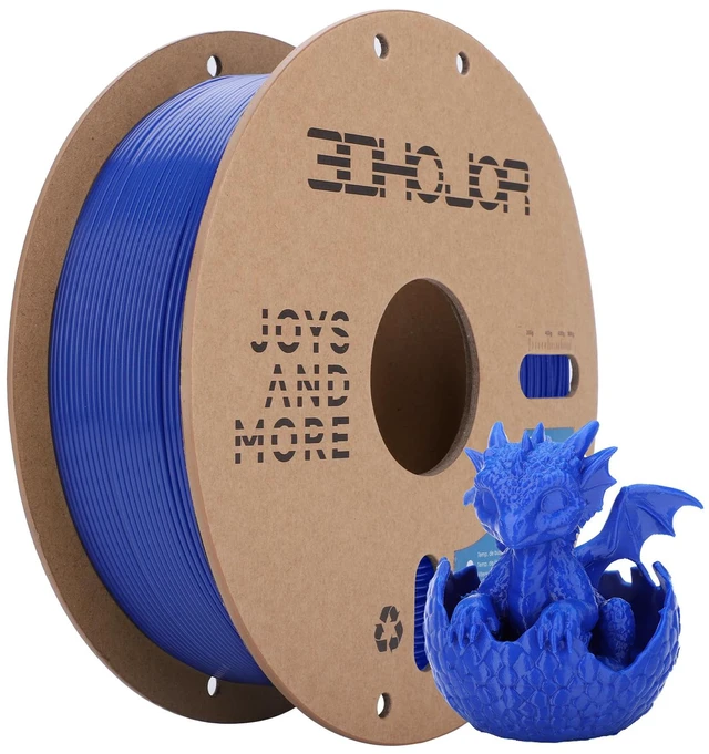 Main image of PLA Filament 1.75mm,3D Printer Filament,1kg Cardboard Spool (2.2lbs),Dimensional Accuracy +/- 0.03 mm,Vacuum Packaging,Odor Free, Clog Free,Fit Most 3D FDM Printer,Blue