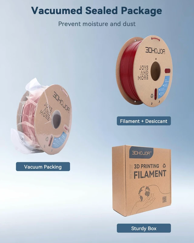 Alt view image 5 of 7 - PLA Filament 1.75mm,3D Printer Filament,1kg Cardboard Spool (2.2lbs),Dimensional Accuracy +/- 0.03 mm,Odor Free Clog Free No Brittle, Fit Most 3D FDM Printer,Fire Engine Red