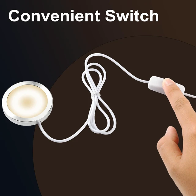 Alt view image 4 of 6 - LED Lamp Kit 001, 3D Printing Model Kit, 3000K Warm Light, 10 Pack Universal Fit 3D Printed Lamp Kit 001 Shade, Fixed 3000K White LED With Aluminum Shell, 5V Type-A USB Power Inline Switch