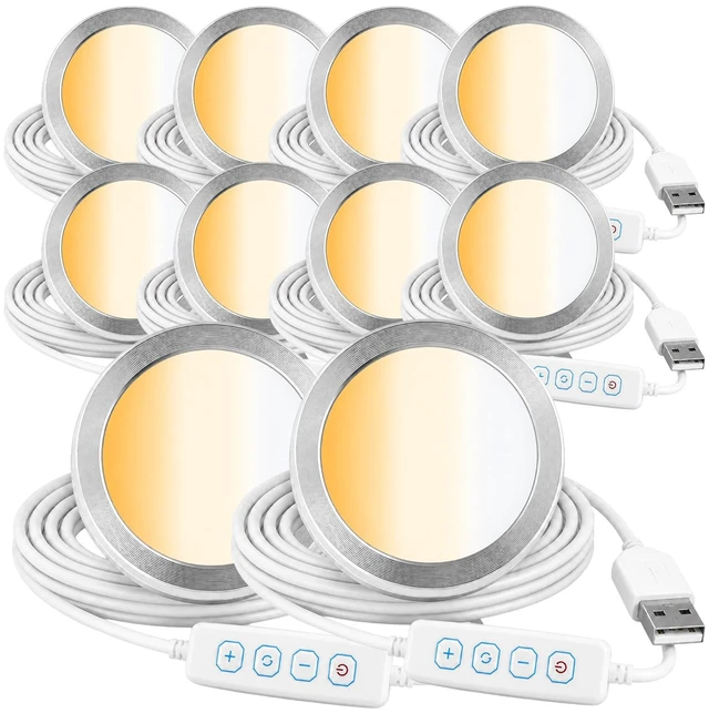 Main image of Howarx LED Lamp Kit 001, 3D Printing Model Kit, 3-Color Dimmable, 10 Pack | Universal Fit 3D Printed Lamp Kit 001 Shade, Switchable 3000K 4000K 6000K With Stepless Dimming, 5V Type-A USB Power