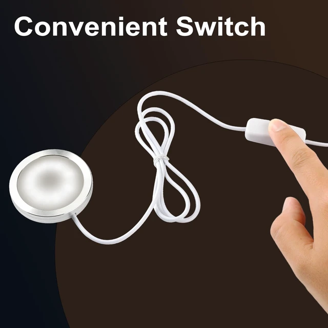 Alt view image 4 of 6 - LED Lamp Kit 001, 3D Printing Model Kit, 6000K Cold Light, 10 Pack Universal Fit 3D Printed Lamp Kit 001 Shade, Fixed 6000K White LED With Aluminum Shell, 5V Type-A USB Power Inline Switch