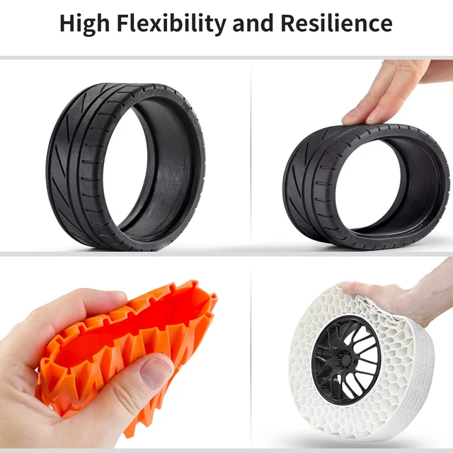 Alt view image 2 of 7 - TPU Filament 1.75mm 1Kg(2.2lbs), Clear Blue Filament TPU, 95A Flexible 3D Printer Filament with High Elasticity, ±0.03mm Accuracy, Neatly Wound & Moistureproof, Non-Clogging, Clear Blue