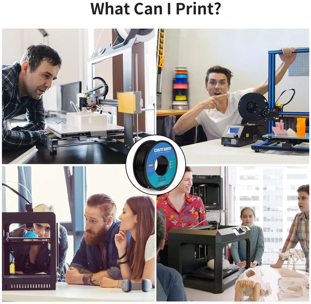 Alt view image 7 of 7 - TPU Filament 1.75mm Flexible Soft 3D Printer Consumables Black,95A 1kg Spool (2.2 lbs.), Dimensional Accuracy +/- 0.05 mm