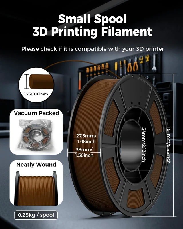 Alt view image 7 of 7 - 8 Color Pack Elite PLA+ Filament Bundle, PLA+ 3D Printer Filament 1.75mm, Individually Vacuum Packed, 0.25kg / Spool, 8 Pack, 2kg (Black+Cream White+Grey+Red+Dark Blue+Green+Orange+Iris Purple)