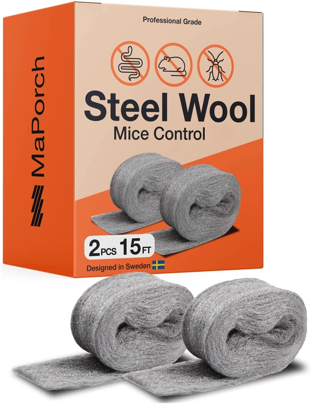Main image of Steel Wool Mice Control 2-pc, Mouse Hole Filler