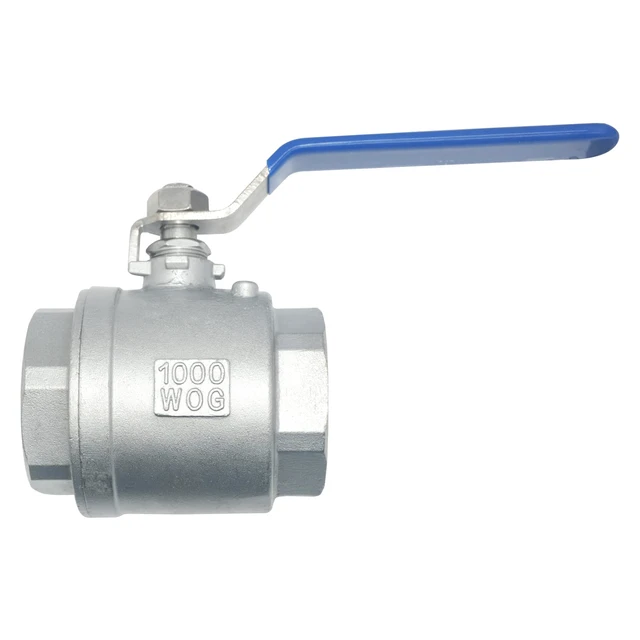 Alt view image 2 of 6 - 1-1/2" MPT Female 316 Stainless Steel Full Port Ball Valve Vinyl Handle WOG1000 (1.5 Inch 2pcs)