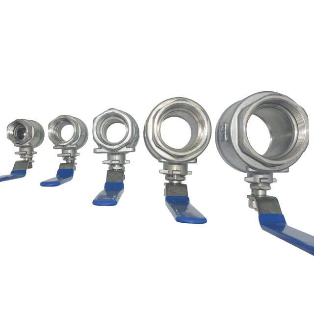 Alt view image 6 of 6 - 1-1/2" MPT Female 316 Stainless Steel Full Port Ball Valve Vinyl Handle WOG1000 (1.5 Inch 2pcs)
