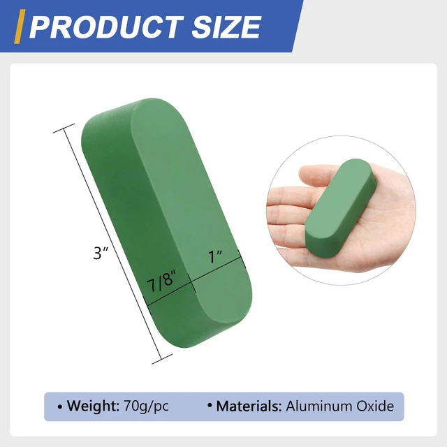 Alt view image 2 of 6 - Stropping Compound, 7.4 Oz. Fine Green Buffing Polishing Compound, Leather Strop Compound, Honing Compound for Knife Polishing-3Pack