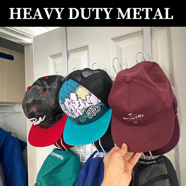 Alt view image 3 of 7 - Over the Door Shoe Organizer, 5 Tier Rack for Shoes, Hats & Bags Five-tier metal rack holds up to 12 pairs of shoes or 40 caps and accessories, maximizing extra storage behind a closet door