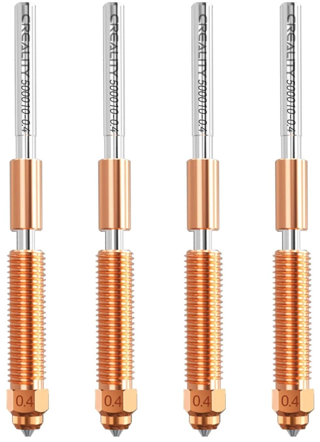 Main image of Official K2 Plus Nozzle, 0.4mm 4 PCS Quick-Swap 3D Printer Nozzle Copper Alloy and Hardened Steel Nozzle for 3D Printer K2 Plus, K2, Hi