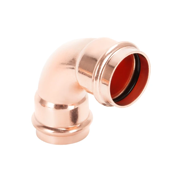 Alt view image 2 of 7 - Copper Press Fittings 90 degree Elbow 1 inch 5 Pack Zero Lead Press x Press for Copper Tube Connetion, certified by cUPC and NSF/ANSI 61, use with Hydraulic Press Fitting Tool