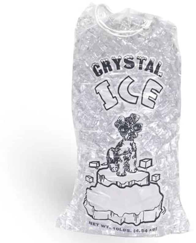 Main image of Plastic Ice Bags 10 Lb. With Draw String Closure Pack 500