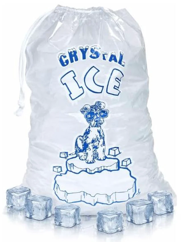 Main image of Plastic Ice Bags 20 Lb. with Draw String Closure Pack 100