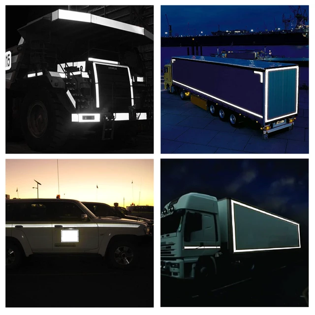 Alt view image 7 of 7 - DOT-C2 Reflective Tape for Trailers & Signs, 2 Inch x 200 Feet 200FT Long Roll, DOT-C2 High-Visibility, Silver Conspicuity Tape with Strong Adhesive for Trailers, Trucks & Vehicles