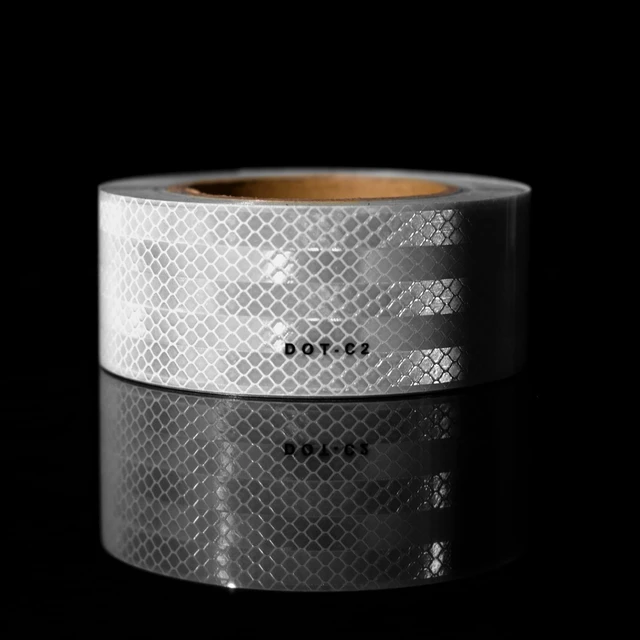 Alt view image 6 of 7 - DOT-C2 Reflective Tape for Trailers & Signs, 2 Inch x 200 Feet 200FT Long Roll, DOT-C2 High-Visibility, Silver Conspicuity Tape with Strong Adhesive for Trailers, Trucks & Vehicles