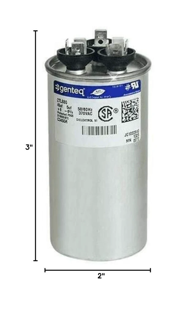 Alt view image 5 of 5 - c3455r GE Round Capacitor 45 5 uf MFD, 97F9895, Z97F995, 97F9895BZ3, 27L880, 370V