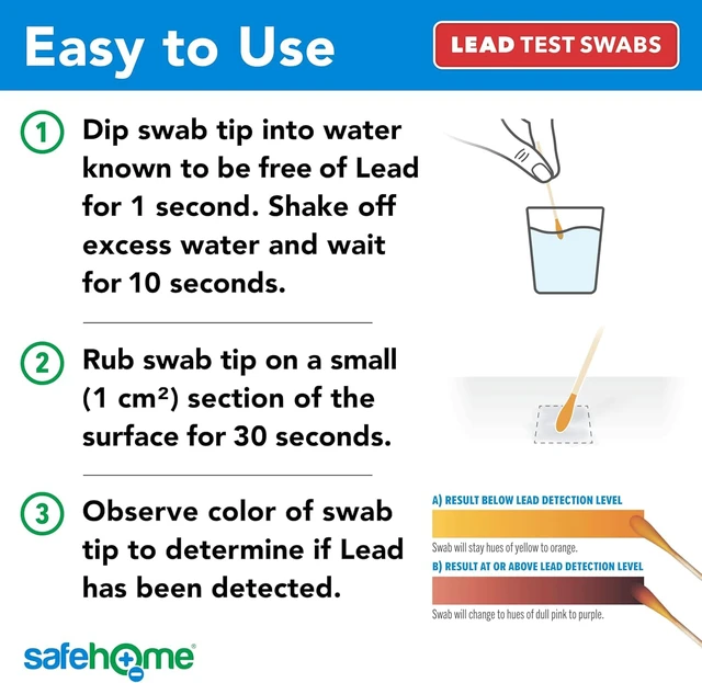 Alt view image 4 of 7 - ® Lead in Solids Combo Test Kit 10 DIY Swabs + Optional Testing at our EPA Certified Lab Made in the USA for Homeowners & Contractors (2 Pack)