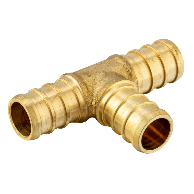 Alt view image 3 of 7 - 30PCS 3/4"Pex Fitting:Tee,Elbow and Coupling,10PCS each(PEX1807199) PEX Brass Crimp Fitting For Pex Tubing Connection,ASTM F1807