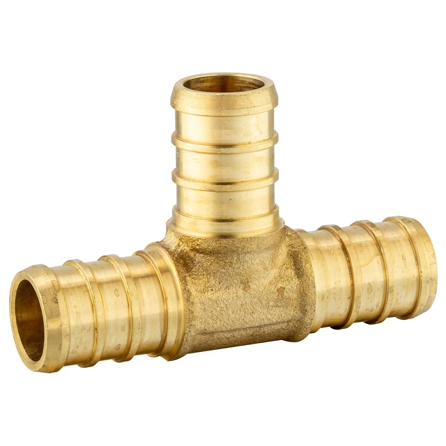 Alt view image 6 of 7 - 30PCS 3/4"Pex Fitting:Tee,Elbow and Coupling,10PCS each(PEX1807199) PEX Brass Crimp Fitting For Pex Tubing Connection,ASTM F1807
