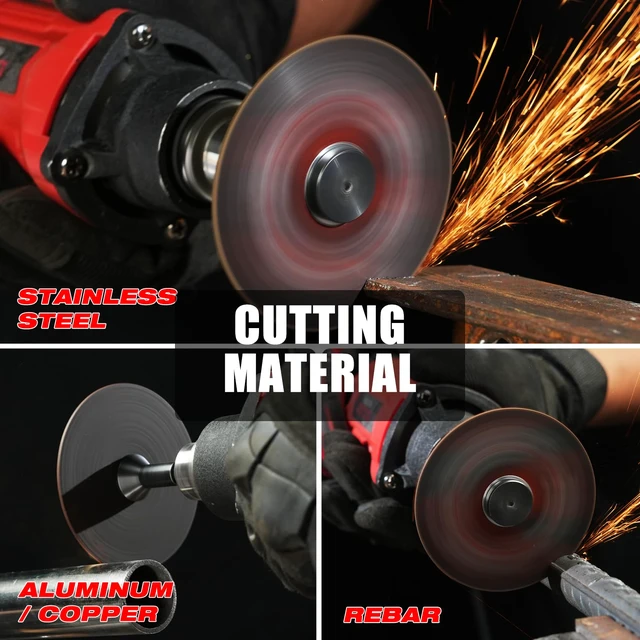 Alt view image 4 of 7 - Metal Cut Off Wheels 3 x 1/16 x 3/8-Inch, 25-Pack Ultra-Thin Discs, Up to 2x Life, Clean Cuts, Die Grinder Cut Off Wheel for Carbon Steel, Stainless Steel, Iron, Copper