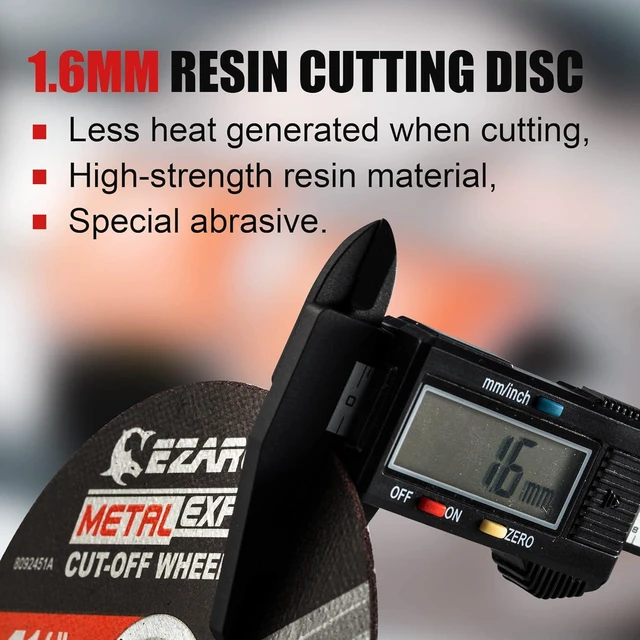 Alt view image 2 of 7 - Metal Cut Off Wheels 3 x 1/16 x 3/8-Inch, 25-Pack Ultra-Thin Discs, Up to 2x Life, Clean Cuts, Die Grinder Cut Off Wheel for Carbon Steel, Stainless Steel, Iron, Copper