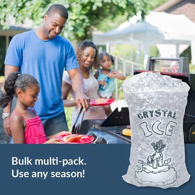 Alt view image 5 of 7 - Plastic Ice Bags 10 Lb. With Draw String Closure Pack 500