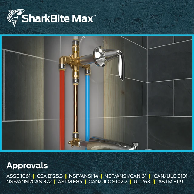 Alt view image 6 of 6 - Max 1/2 x 1/2 Inch FNPT Adapter, Pack of 4, Push To Connect Brass Plumbing Fitting, PEX Pipe, Copper, CPVC, PE-RT, HDPE, UR072A4