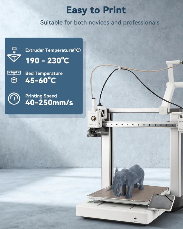 Alt view image 3 of 7 - PLA Filament 1.75mm Grey,3D Printing Filament,1kg Cardboard Spool (2.2lbs), Fit Most FDM 3D Printer,Dimensional Accuracy +/- 0.03 mm,Odor Free, Clog Free, No Brittle Filaments