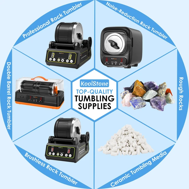 Alt view image 7 of 7 - Rock Tumbler Grit and Ceramic Tumbling Media 4 Pounds, Polish Up to 25 lbs. of Rocks, 4-Step Polish Refill Media Kit, Compatible with All Rock Tumblers, Essential Polishing Kit for Adults