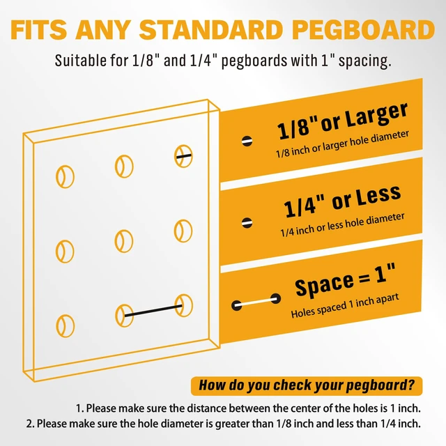 Alt view image 6 of 7 - 301-Piece Pegboard Hooks Kit, Peg Board Organizer Accessories with Bins for Organizing Various Tools, Fit 1/8 or 1/4 inch Pegboard for Hanging Storage, Garage, Workshop & Craft Room