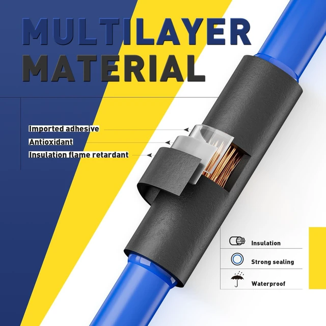 Alt view image 6 of 6 - 420PCS 3:1 Heat Shrink Tubing Kit 7 Sizes 3/32"-3/4" Black/Red Adhesive Lined, Marine-Resistant, Heat-Activated Seal, Electrical Wiring, Wire Insulation, Automotive & Industrial Repair