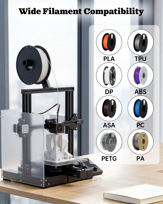 Alt view image 5 of 6 - 3D Printer Filament Storage Box, 8-Pack Airtight Containers for 1kg Airtight silicone gasket and locking clips protect 1kg filament spools from moisture and dust for stable printing performance