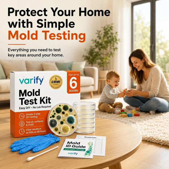 Alt view image 7 of 7 - Mold Test Kit for Home Air Quality | Air Quality Test Kit & Black Mold Detector for Home | 6-Petri-Dish Indoor Airborne Spore Sampler | Easy-to-Use with Clear Instructions & ID Booklet