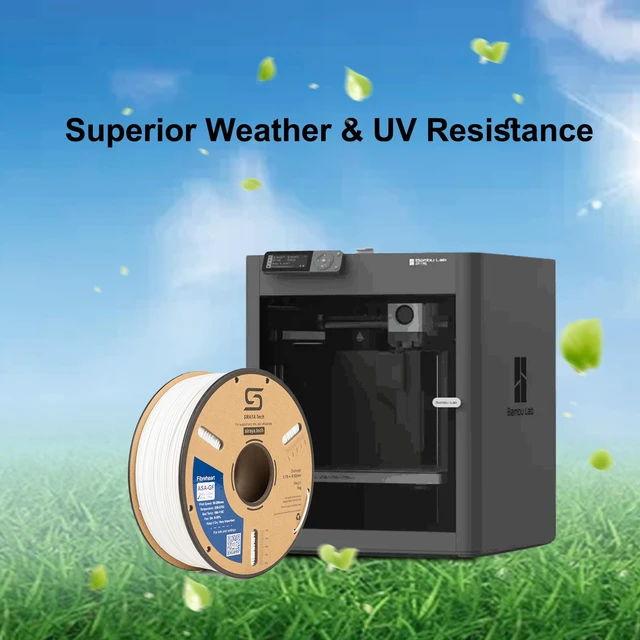 Alt view image 2 of 6 - Fibreheart ASA-GF 3D Printer Filament, White, 1kg 10% Glass Fiber Reinforced, Superior Weather & UV Resistance, High Strength & Thermal Stability for Outdoor