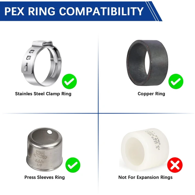 Alt view image 5 of 7 - 3/4" PEX Ball Valve, 12-Pack Crimp Full Port Shut-Off Brass Hot/Cold Water Lead-free brass, 400 PSI. Full port, 90° turn. Fits PEX A/B/C crimp & clamp. 6 red + 6 blue handles ID hot/cold