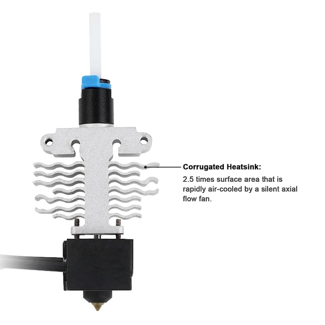 Alt view image 2 of 6 - Official Ender 5 S1 Hotend Kit, Upgrade Ceramic Heating Block Kit, Quick Swap Nozzle Kit, High Temperature High Speed Complete Hot End, Original Hotend Replacement for Ender 5 S1 3D Printer
