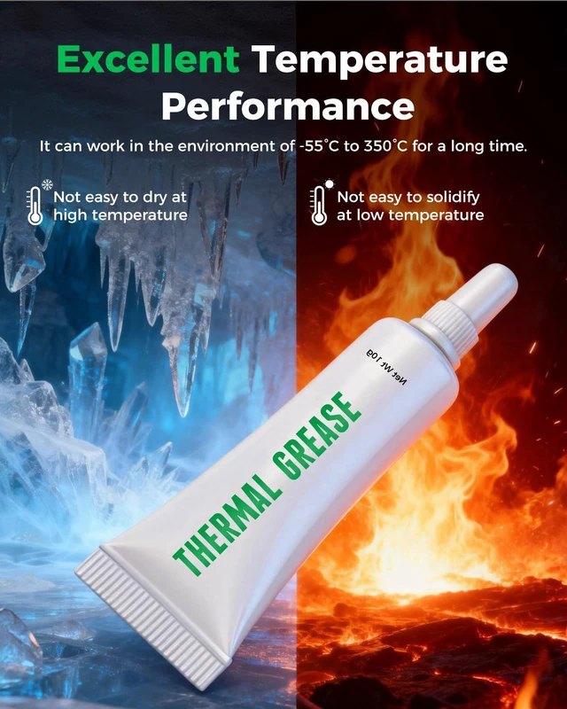 Alt view image 3 of 7 - 3D Printer Thermal Grease, 350°C High-Temperature Resistant Paste, Excellent Thermal Conductivity, Non-Conductive, for 3D Printer Hotend/Nozzle, Suitable for All FDM 3D Printer (2 Pack)