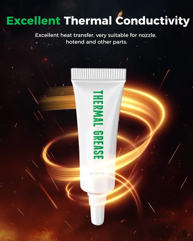Alt view image 6 of 7 - 3D Printer Thermal Grease, 350°C High-Temperature Resistant Paste, Excellent Thermal Conductivity, Non-Conductive, for 3D Printer Hotend/Nozzle, Suitable for All FDM 3D Printer (2 Pack)