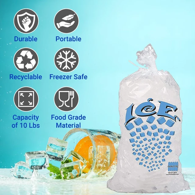 Alt view image 2 of 6 - Ice Bag with Twist Tie Enclosure, 10 lbs (Pack of 500)