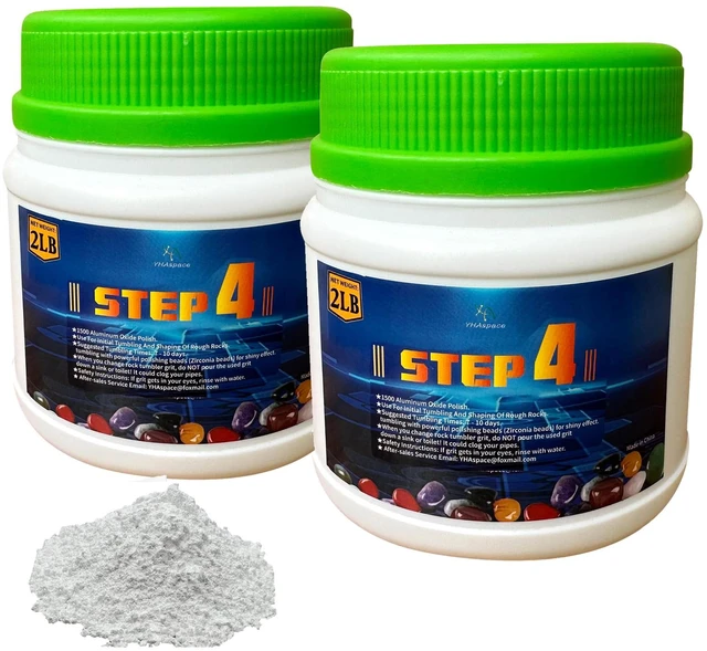 Main image of 4 LB Rock Tumbler Grit Refill, Final Polish 1500 Fine Aluminum Oxide, Step 4 for Tumbling Stones