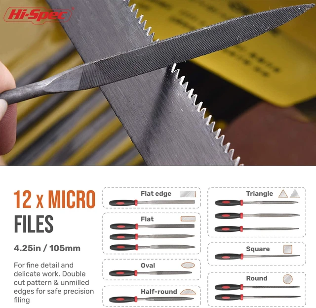 Alt view image 4 of 7 - Metal Hand & Needle File Tool Kit Half-Round Round & Triangle Files 17pc, 8in/200mm, everyday fixes made easier, organized portable storage, beginner-friendly selection, neat layout, quick prep