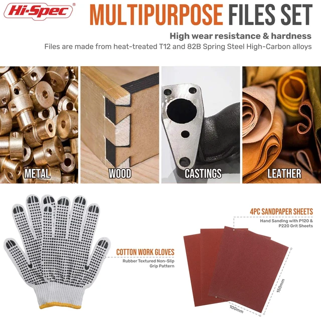 Alt view image 5 of 7 - Metal Hand & Needle File Tool Kit Half-Round Round & Triangle Files 17pc, 8in/200mm, everyday fixes made easier, organized portable storage, beginner-friendly selection, neat layout, quick prep