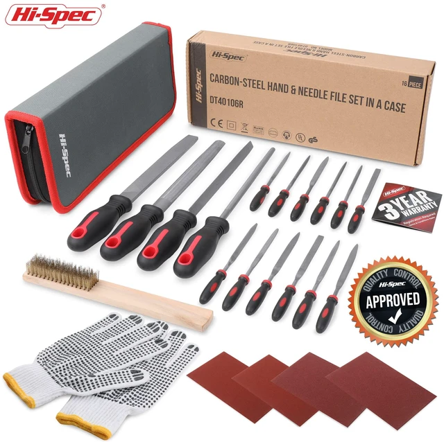 Alt view image 7 of 7 - Metal Hand & Needle File Tool Kit Half-Round Round & Triangle Files 17pc, 8in/200mm, everyday fixes made easier, organized portable storage, beginner-friendly selection, neat layout, quick prep