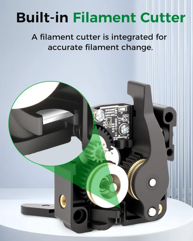 Alt view image 5 of 7 - Official K2 SE Extruder Kit, Built-in Filament Break Sensor and Filament Cutter, Dual Gears for Smooth Feeding, Force Up to 80N, for 3D Printer K2 SE Combo