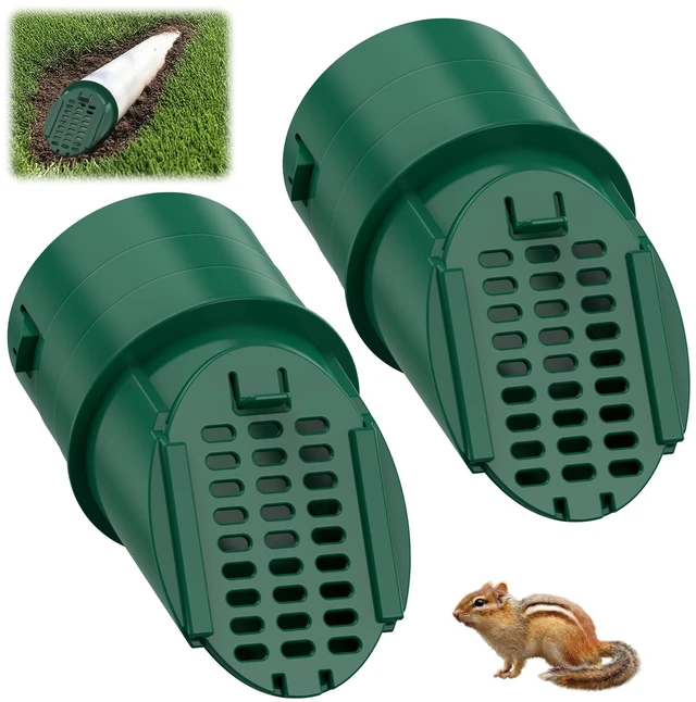 Main image of 2 Pack 4" Slope Drainage Grate Cover, Rain Diverter, Drainage Grate Yard Drain, Drain Emitter for Sump Pump Discharge & Downspout Extensions, Fit 4" SCH 40, 4" SDR 35, 4" Corrugated Pipe-Green